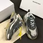 balenciaga chaussure homme daim triple-s  ash18